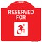 Signmission Reserved For With Accessible Symbol Heavy-Gauge Aluminum Architectural Sign, 18" x 18", RW-1818-9908 A-DES-RW-1818-9908 - alternate 1